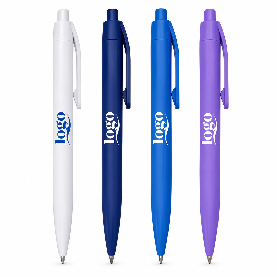 Caneta plástica colorida personalizada