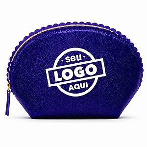 Necessaire Personalizada Roxa Com Glitter