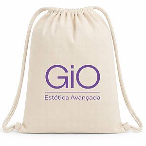 100 Unid Mochila Saco Algodão Cru Personalizado