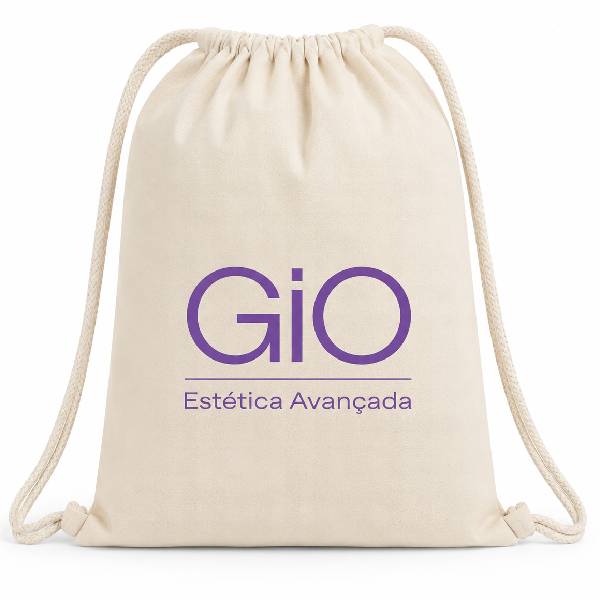 100 Unid Mochila Saco Algodão Cru Personalizado
