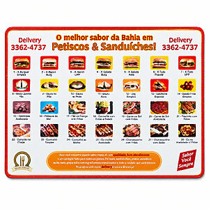 Jogo Americano EVA Cardápio Personalizado