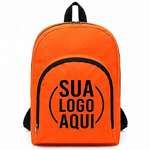 Mochila Laranja e Personalizada