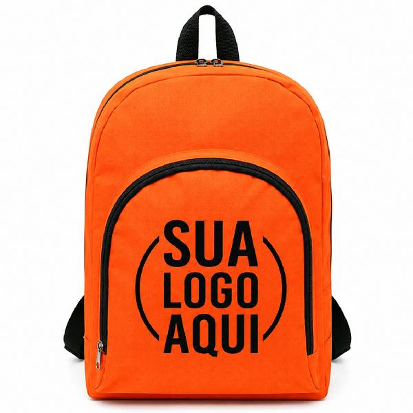 Mochila Laranja e Personalizada