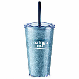 Copo acrílico parede dupla e personalizada