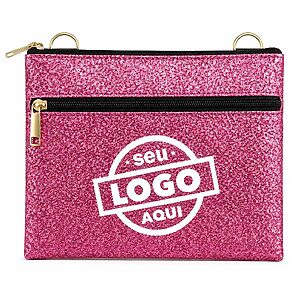 Necessaire Rosa Glitter Personalizada