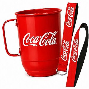 Canecas de alumínio personalizadas com cordão