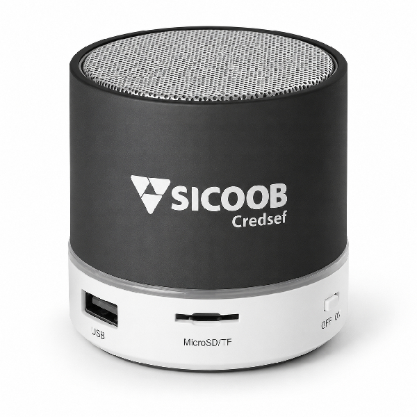 Caixa de som com microfone personalizada