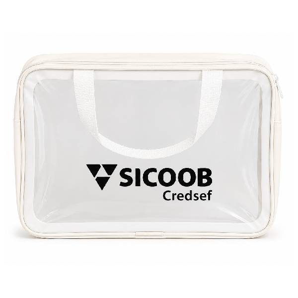 Necessaire Transparente Branca