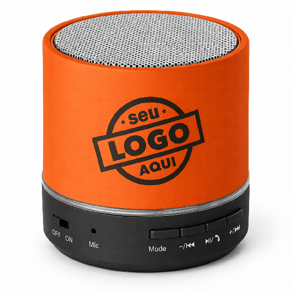 Caixa de Som Laranja Personalizada