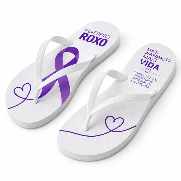 Chinelo Fevereiro Roxo