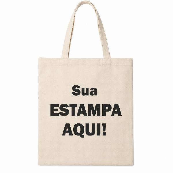 Sacolas Ecobag em Algodão Cru Personalizadas