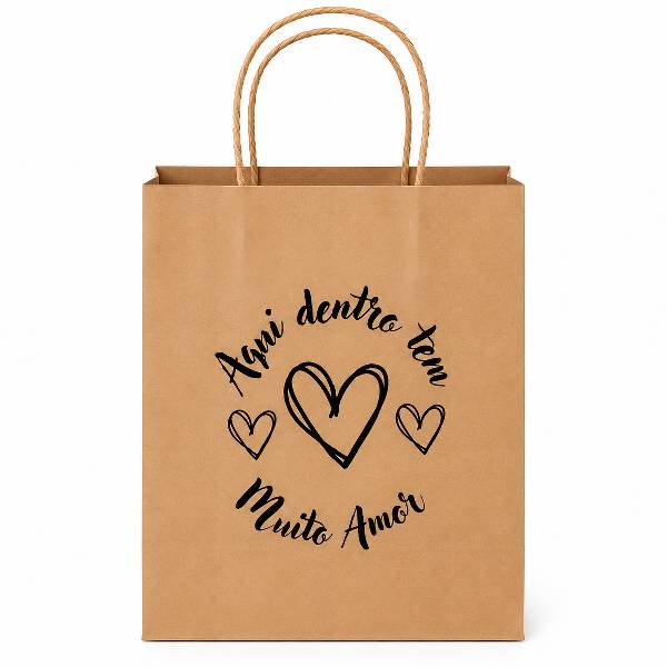Sacolas Papel Personalizadas Com Logo 18x09x22