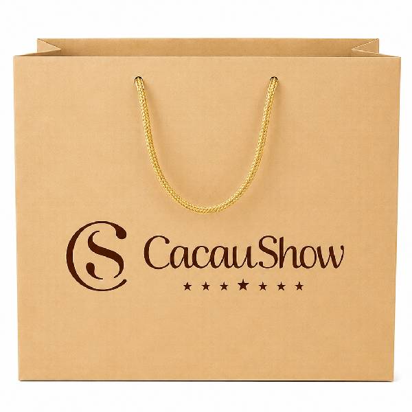 Sacola De Papel Com Alça De Cordão Personalizada