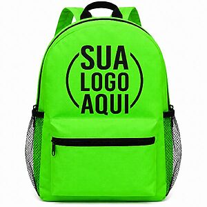 Mochila Verde e Personalizada