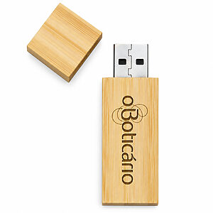 Pen drive 16gb de madeira personalizado