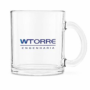 Caneca de vidro para café