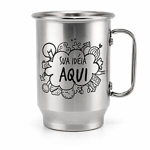 Caneca de alumínio com logo