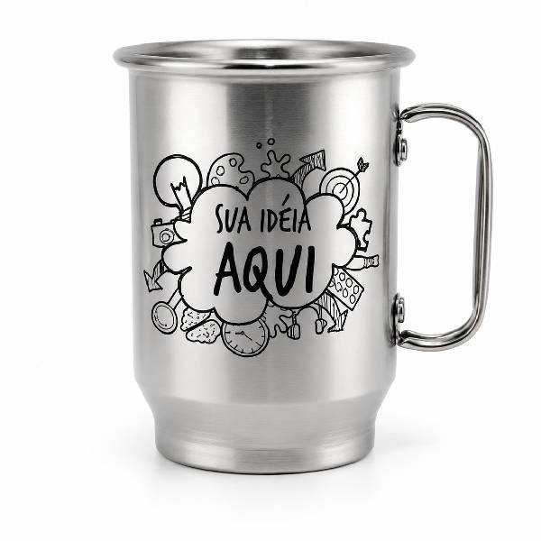 Caneca de alumínio com logo