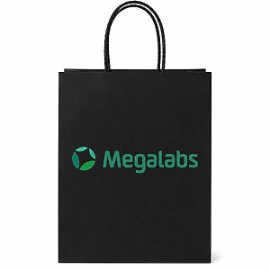 Sacola De Papel Personalizada Logo Metalizada