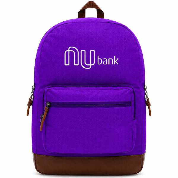 Mochila Roxa e Personalizada