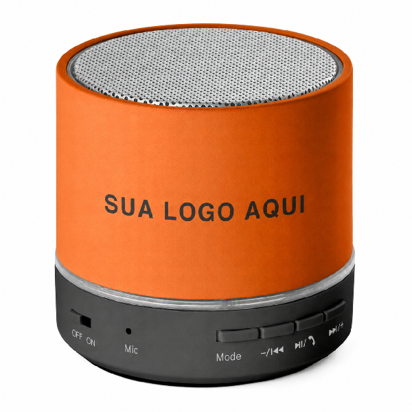 Caixa de Som Personalizada Laranja