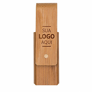 Pen drive 8gb de bambu personalizado