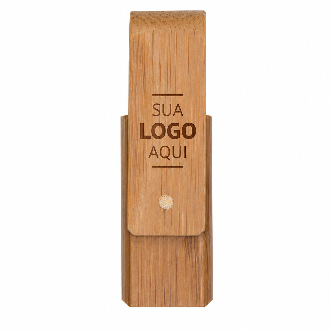 Pen drive 8gb de bambu personalizado
