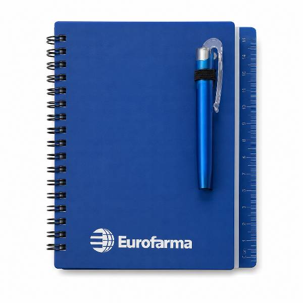 Bloco de Anotações com Capa Plástica
