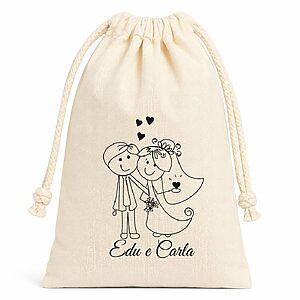 Saquinho De Algodão Cru Personalizado Ecologico
