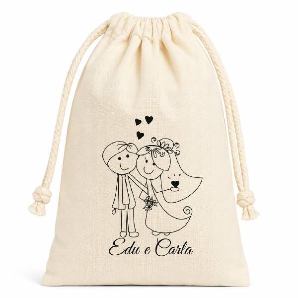 Saquinho De Algodão Cru Personalizado Ecologico