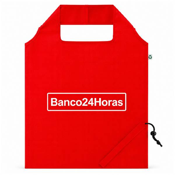 Sacola Dobrável em PET – Compacta e Personalizável