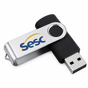 Pen drive 4gb ecológico giratório personalizado
