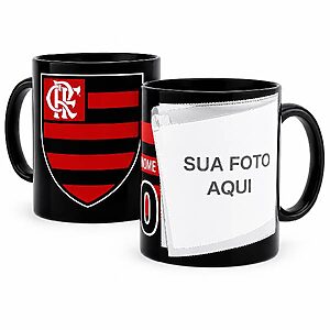 Caneca Personalizada do Flamengo com Foto Brinde
