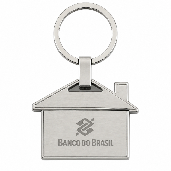 Chaveiro casa de metal promocional