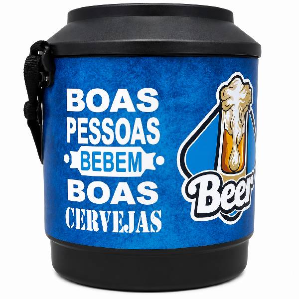 Cooler Térmico Estampa Azul Beer 30 Litros com Alça