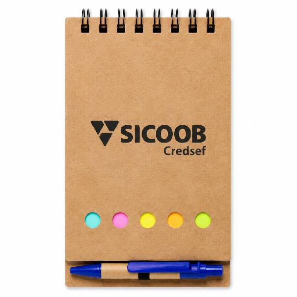 Kit bloco e caneta personalizado