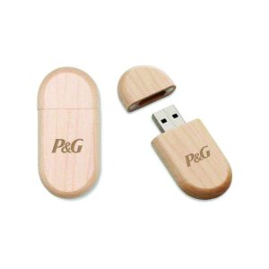 Pen Drive Bambu Oval