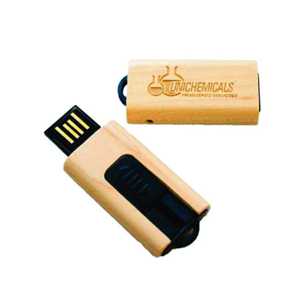Pen Drive Madeira Retrátil