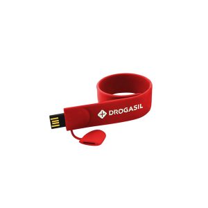 Pen drive pulseira colorida personalizada