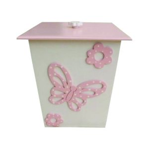 Porta Absorvente Rosa com Borboleta - Delicadeza e Funcionalidade
