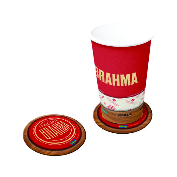Bolacha porta copo personalizado