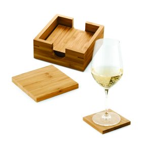 Porta Copos de Bambu Personalizados