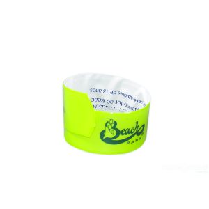 Pulseira bate-enrola em vinil com QR-Code