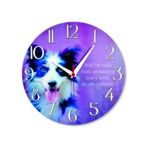 Relógio De Parede Personalizado Fotos Pets Animais Temas