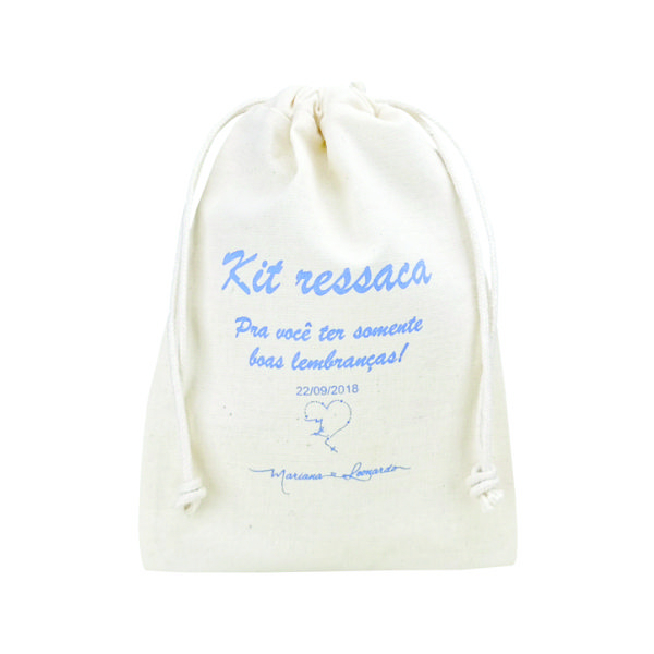 Saco De Algodão Cru Personalizado Kit