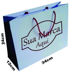 Sacola de Papel com alça vazada