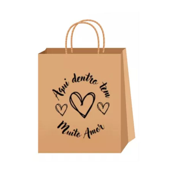 Sacolas Papel Personalizadas Com Logo 18x09x22