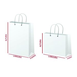 Sacolas de Papel OffSet 28x22,5x13cm