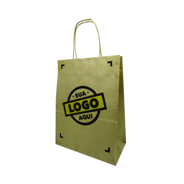Sacolas de papel Personalizadas 22x30x12