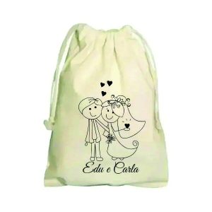 Saquinho De Algodão Cru Personalizado Ecologico